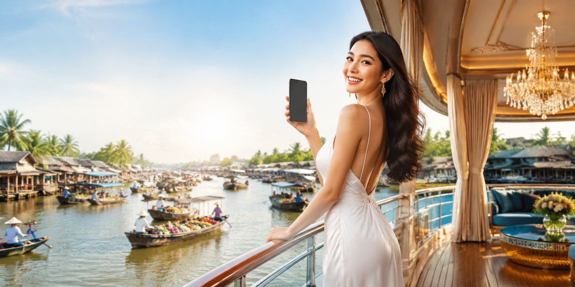 Người chơi trải nghiệm slot game trong không gian hiện đại lấy cảm hứng Cần Thơ