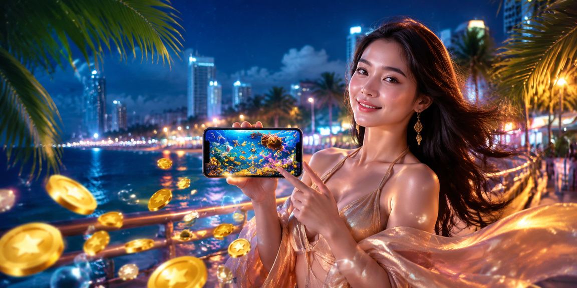 Người dùng Nha Trang mở ứng dụng casino trực tuyến bên bờ biển